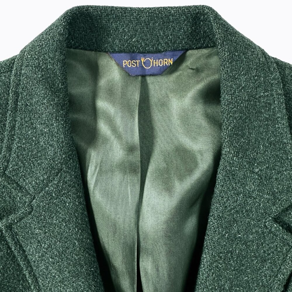 Vtg Post Horn Wool Blazer Sz M Emerald Green Heritage 90s Preppy Academia Office - Picture 6 of 7